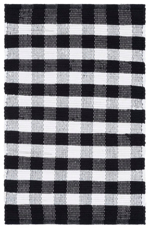 Safavieh Montauk Hand-woven Area Rug - Luxurious Paper Chindi & Cotton Blend For Timeless Elegance In Décor Black ,Ivory 80% Paper Chindi,20% Cotton Mtk180z-3