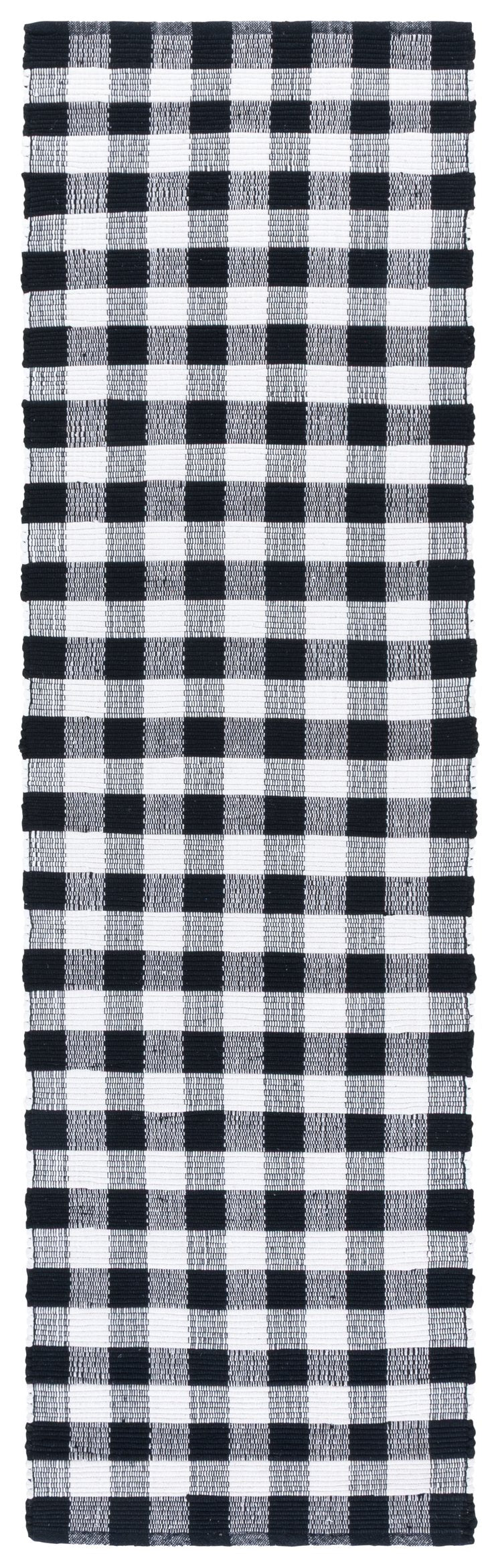 Safavieh Montauk 2'3" X 8'0" Hand Woven Black/Ivory Runner Rug – Luxury, Washable, And Timeless Charm! Black ,Ivory 80% Paper Chindi,20% Cotton Mtk180z-28