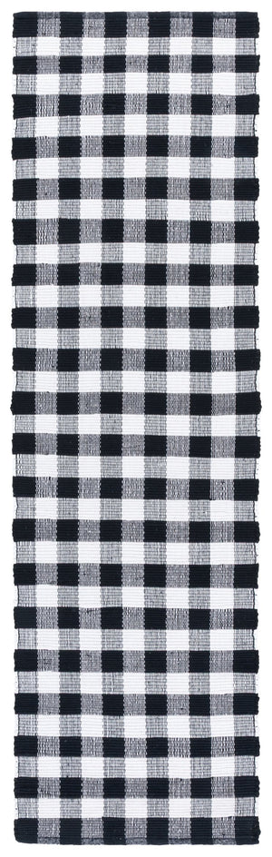 Safavieh Montauk 2'3" X 8'0" Hand Woven Black/Ivory Runner Rug – Luxury, Washable, And Timeless Charm! Black ,Ivory 80% Paper Chindi,20% Cotton Mtk180z-28