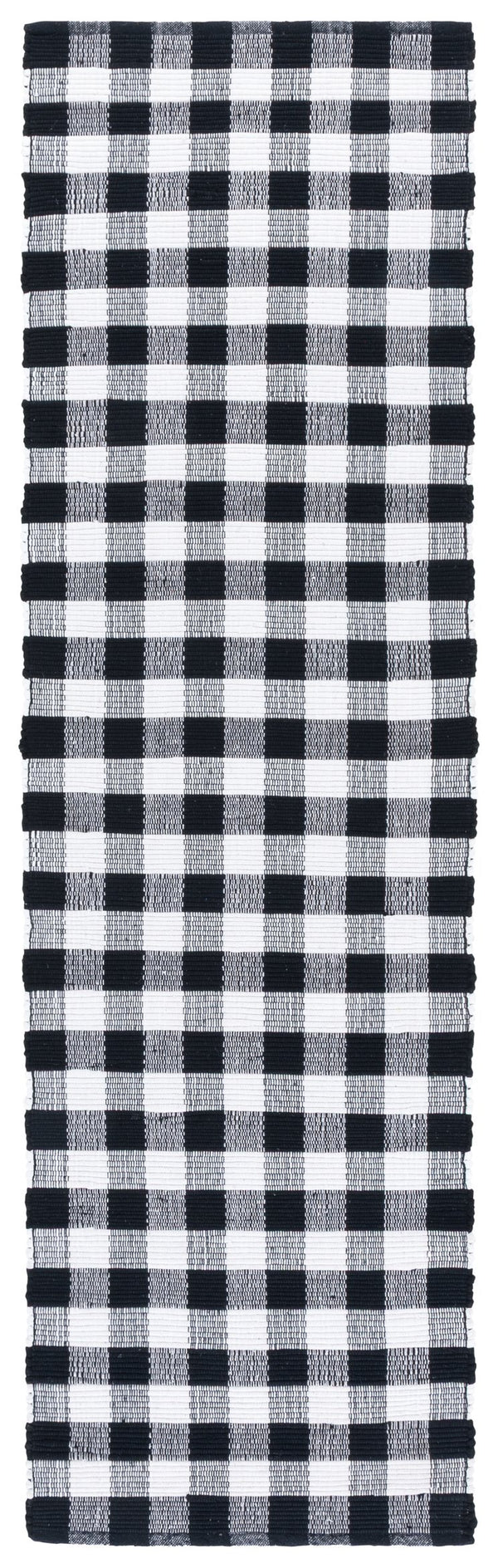 Safavieh Montauk 2'3" X 8'0" Hand Woven Black/Ivory Runner Rug – Luxury, Washable, And Timeless Charm! Black ,Ivory 80% Paper Chindi,20% Cotton Mtk180z-28