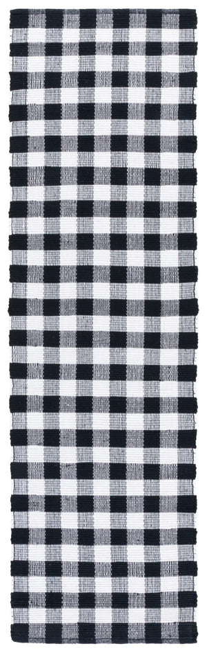 Safavieh Montauk Hand-woven Area Rug - Luxurious Paper Chindi & Cotton Blend For Timeless Elegance In Décor Black ,Ivory 80% Paper Chindi,20% Cotton Mtk180z-3