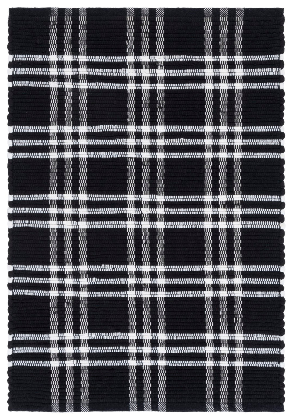 Safavieh Montauk Hand Woven Area Rug From India - Elegant Blend Of Textures For Luxurious Home Décor Black ,Ivory 80% Paper Chindi,20% Cotton Mtk181z-4