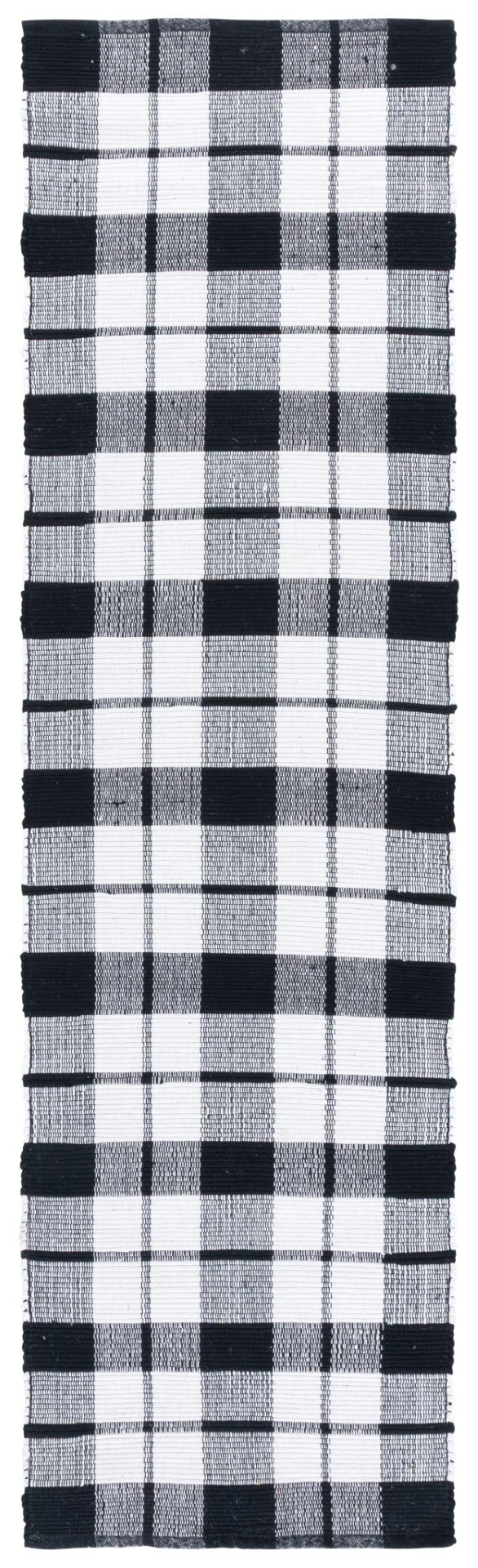 Safavieh Montauk Elegant Handwoven Area Rug - Chic Design, Durable, Easy Clean, Perfect For Any Space Black ,Ivory 80% Paper Chindi,20% Cotton Mtk182z-8