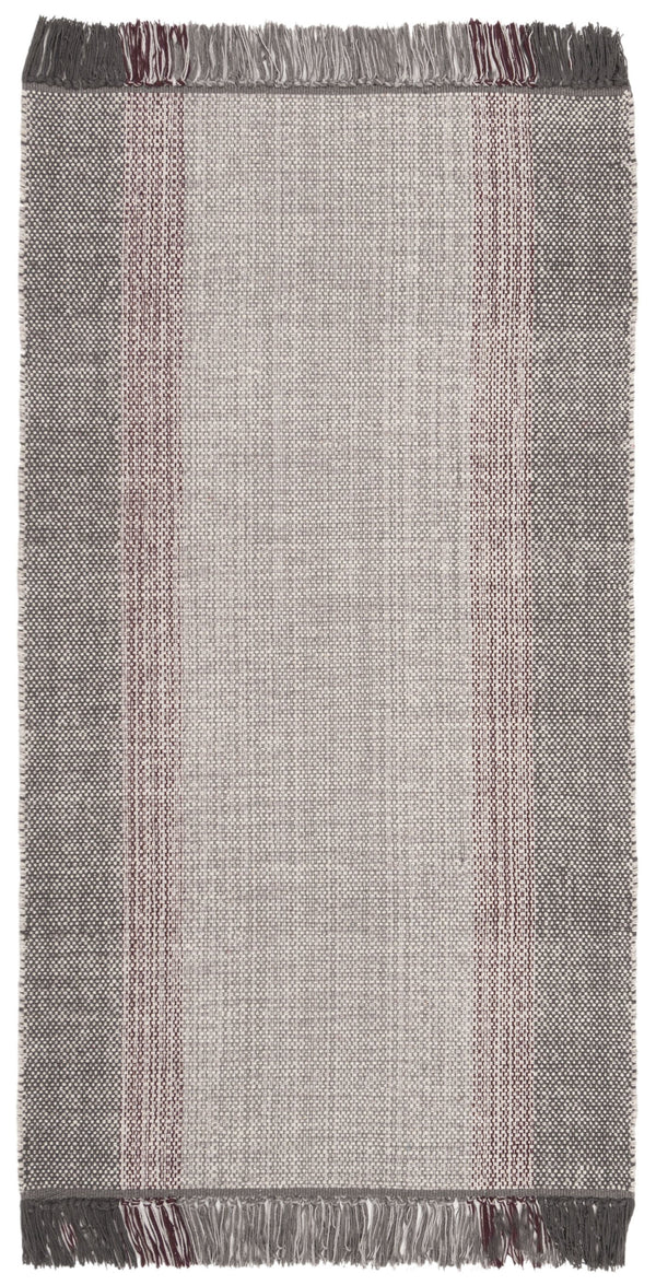 Safavieh Montauk Handwoven Cotton Rug - Timeless Elegance With Warm Wine And Grey Hues For Your Home Decor Wine ,Grey Cotton Mtk301s-3