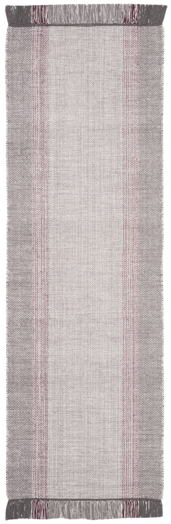 Safavieh Montauk Handwoven Cotton Rug - Timeless Elegance With Warm Wine And Grey Hues For Your Home Decor Wine ,Grey Cotton Mtk301s-3