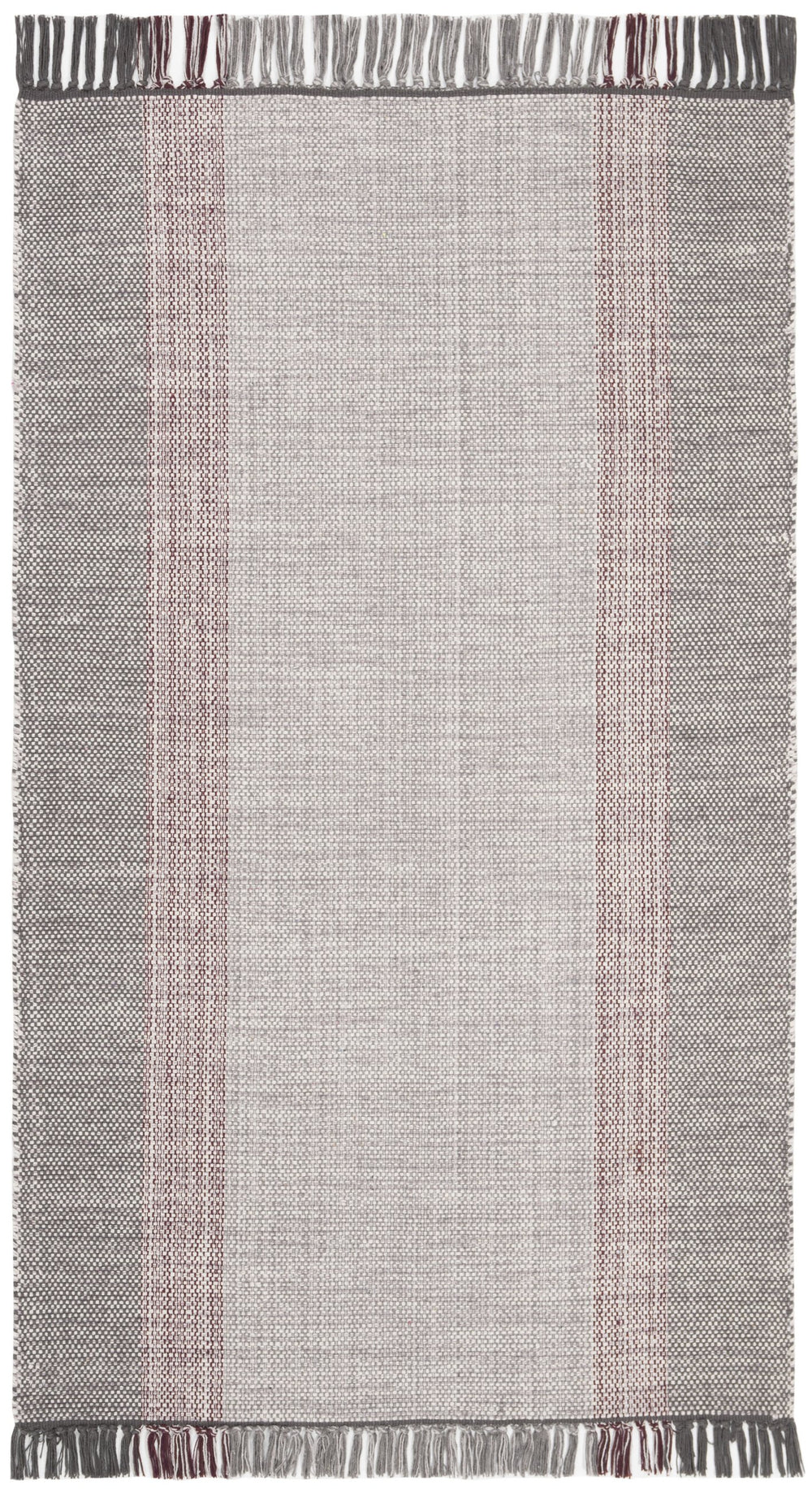 Safavieh Montauk Handwoven Cotton Rug - Timeless Elegance With Warm Wine And Grey Hues For Your Home Decor Wine ,Grey Cotton Mtk301s-3