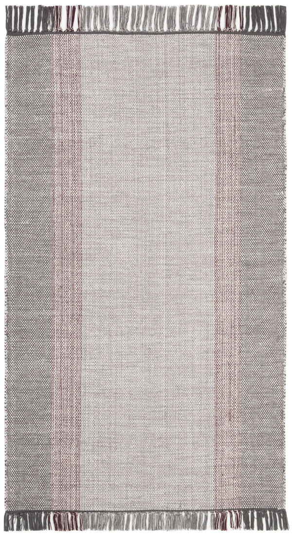 Safavieh Montauk Handwoven Cotton Rug - Timeless Elegance With Warm Wine And Grey Hues For Your Home Decor Wine ,Grey Cotton Mtk301s-3