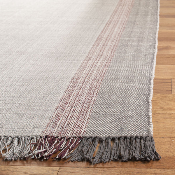 Safavieh Montauk Handwoven Cotton Rug - Timeless Elegance With Warm Wine And Grey Hues For Your Home Decor Wine ,Grey Cotton Mtk301s-3