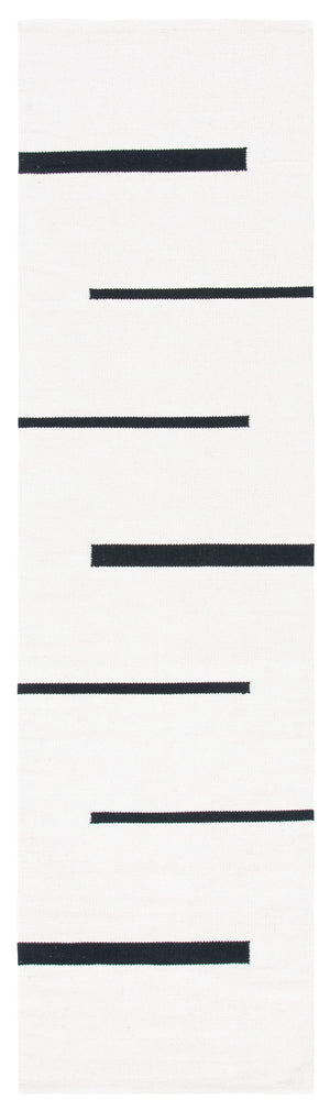 Safavieh Montauk Handcrafted Square Area Rug In Ivory & Black - Stylish Accent For Modern Spaces Ivory ,Black Cotton Mtk311a-2sq