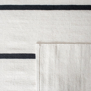 Safavieh Montauk Handcrafted Square Area Rug In Ivory & Black - Stylish Accent For Modern Spaces Ivory ,Black Cotton Mtk311a-2sq