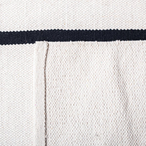 Safavieh Montauk Handcrafted Square Area Rug In Ivory & Black - Stylish Accent For Modern Spaces Ivory ,Black Cotton Mtk311a-2sq