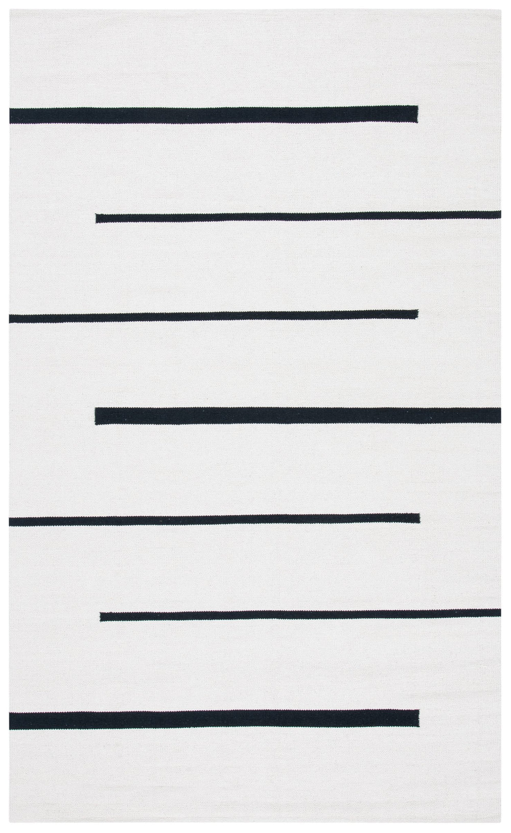 Safavieh Montauk Handcrafted Square Area Rug In Ivory & Black - Stylish Accent For Modern Spaces Ivory ,Black Cotton Mtk311a-2sq