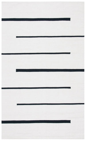 Safavieh Montauk Handcrafted Square Area Rug In Ivory & Black - Stylish Accent For Modern Spaces Ivory ,Black Cotton Mtk311a-2sq