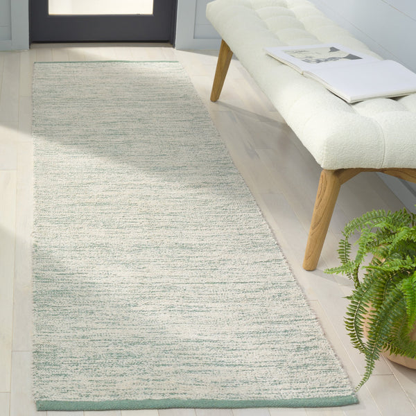 Safavieh Montauk Handwoven Eco-friendly Area Rug From India - Elegant Ivory And Green Design For Any Space Ivory ,Green Recycled Cotton Mtk320y-6