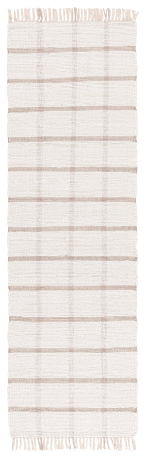 Safavieh Montauk Handwoven Recycled Cotton Rug 9X12 Ivory Beige Low-Profile Sustainable Modern Texture MTK322B-9