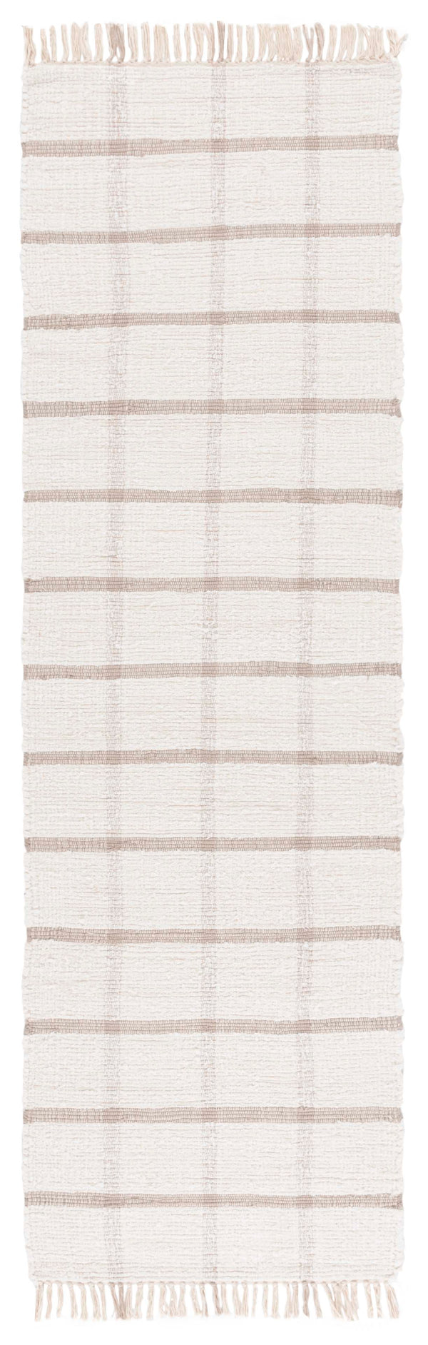 Safavieh Montauk Handwoven Recycled Cotton Rug 9X12 Ivory Beige Low-Profile Sustainable Modern Texture MTK322B-9