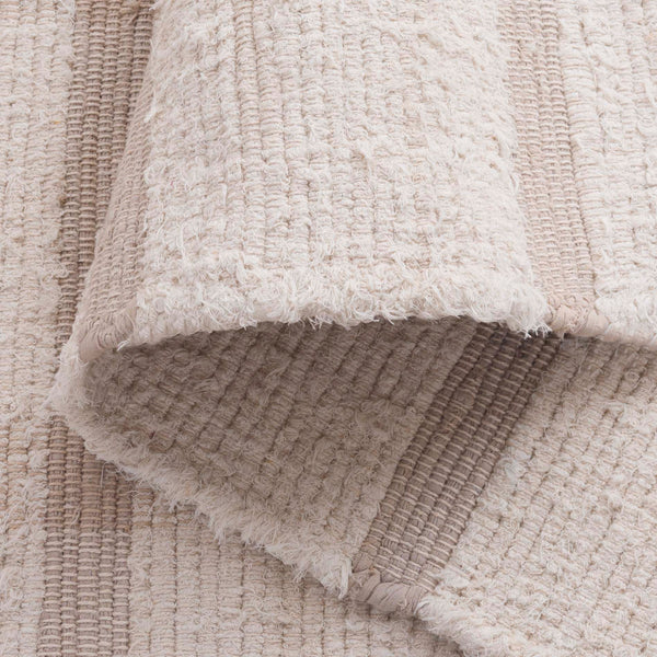 Safavieh Montauk Handwoven Recycled Cotton Rug 9X12 Ivory Beige Low-Profile Sustainable Modern Texture MTK322B-9