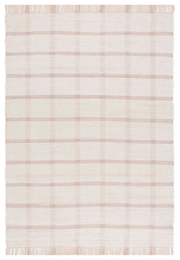 Safavieh Montauk Handwoven Recycled Cotton Rug 9X12 Ivory Beige Low-Profile Sustainable Modern Texture MTK322B-9