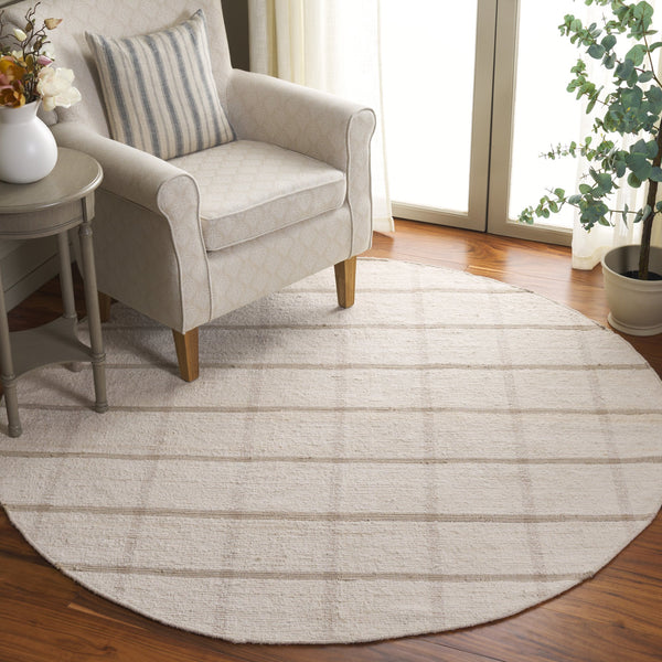 Safavieh Montauk Handwoven Recycled Cotton Rug 9X12 Ivory Beige Low-Profile Sustainable Modern Texture MTK322B-9