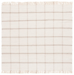 Safavieh Montauk Handwoven Recycled Cotton Rug 9X12 Ivory Beige Low-Profile Sustainable Modern Texture MTK322B-9