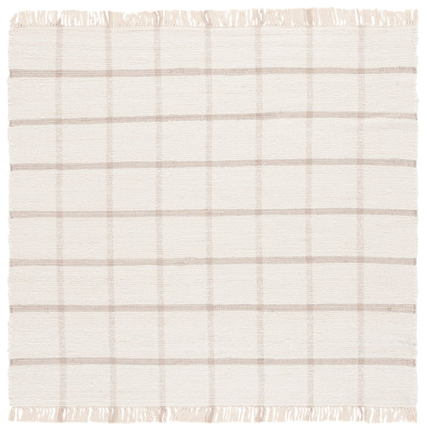 Safavieh Montauk Handwoven Recycled Cotton Rug 9X12 Ivory Beige Low-Profile Sustainable Modern Texture MTK322B-9