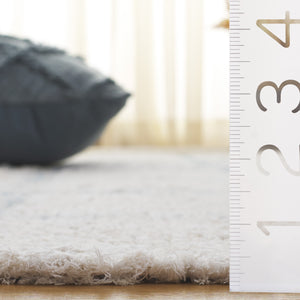 Safavieh Montauk Handwoven Area Rug - Sustainable Indian Craftsmanship For Timeless Elegance And Comfort Ivory ,Blue Recycled Cotton Mtk322m-28