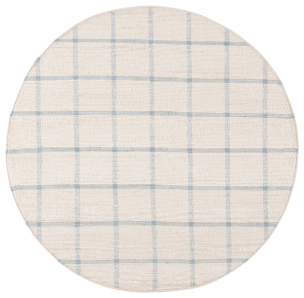 Safavieh Montauk Handwoven Recycled Cotton Runner In Ivory & Blue — Low Pile, Eco-Friendly Hallway Rug 2'-3" x 9'-0" MTK322M-29