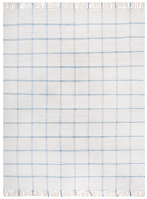 Safavieh Montauk Handwoven Area Rug - Sustainable Indian Craftsmanship For Timeless Elegance And Comfort Ivory ,Blue Recycled Cotton Mtk322m-28