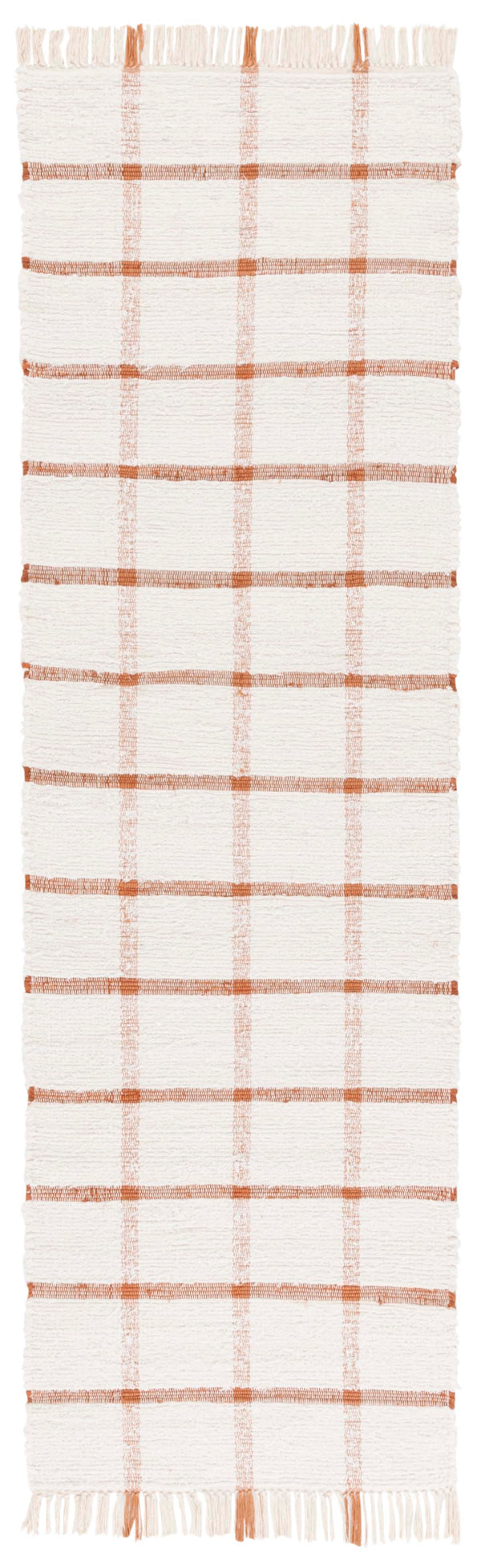 Safavieh Montauk Handwoven Area Rug - Sustainable Indian Craftsmanship For Timeless Elegance And Comfort Ivory ,Rust Recycled Cotton Mtk322p-6sq