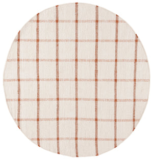 Safavieh Montauk Handwoven Area Rug - Sustainable Indian Craftsmanship For Timeless Elegance And Comfort Ivory ,Rust Recycled Cotton Mtk322p-6sq