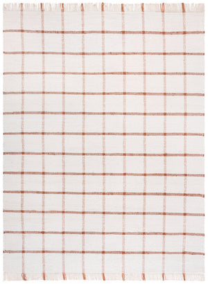 Safavieh Montauk Handwoven Area Rug - Sustainable Indian Craftsmanship For Timeless Elegance And Comfort Ivory ,Rust Recycled Cotton Mtk322p-6sq
