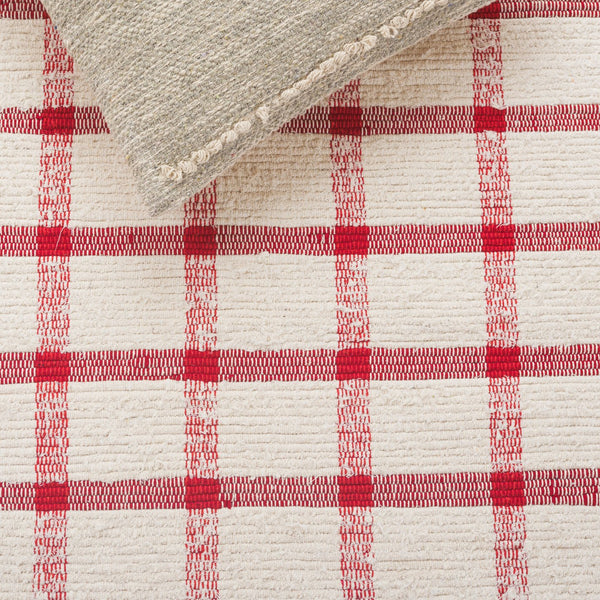 Safavieh Montauk Handwoven Area Rug - Sustainable Indian Craftsmanship For Timeless Elegance And Comfort Ivory ,Red Recycled Cotton Mtk322q-8