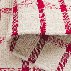 Safavieh Montauk Handwoven Area Rug - Sustainable Indian Craftsmanship For Timeless Elegance And Comfort Ivory ,Red Recycled Cotton Mtk322q-8