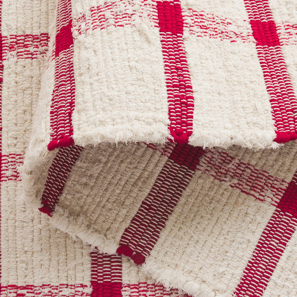 Safavieh Montauk Handwoven Area Rug - Sustainable Indian Craftsmanship For Timeless Elegance And Comfort Ivory ,Red Recycled Cotton Mtk322q-8