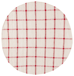 Safavieh Montauk Handwoven 9X12 Ivory & Red Recycled Cotton Rug — Sustainable Low-Profile Scandinavian Elegance MTK322Q-9