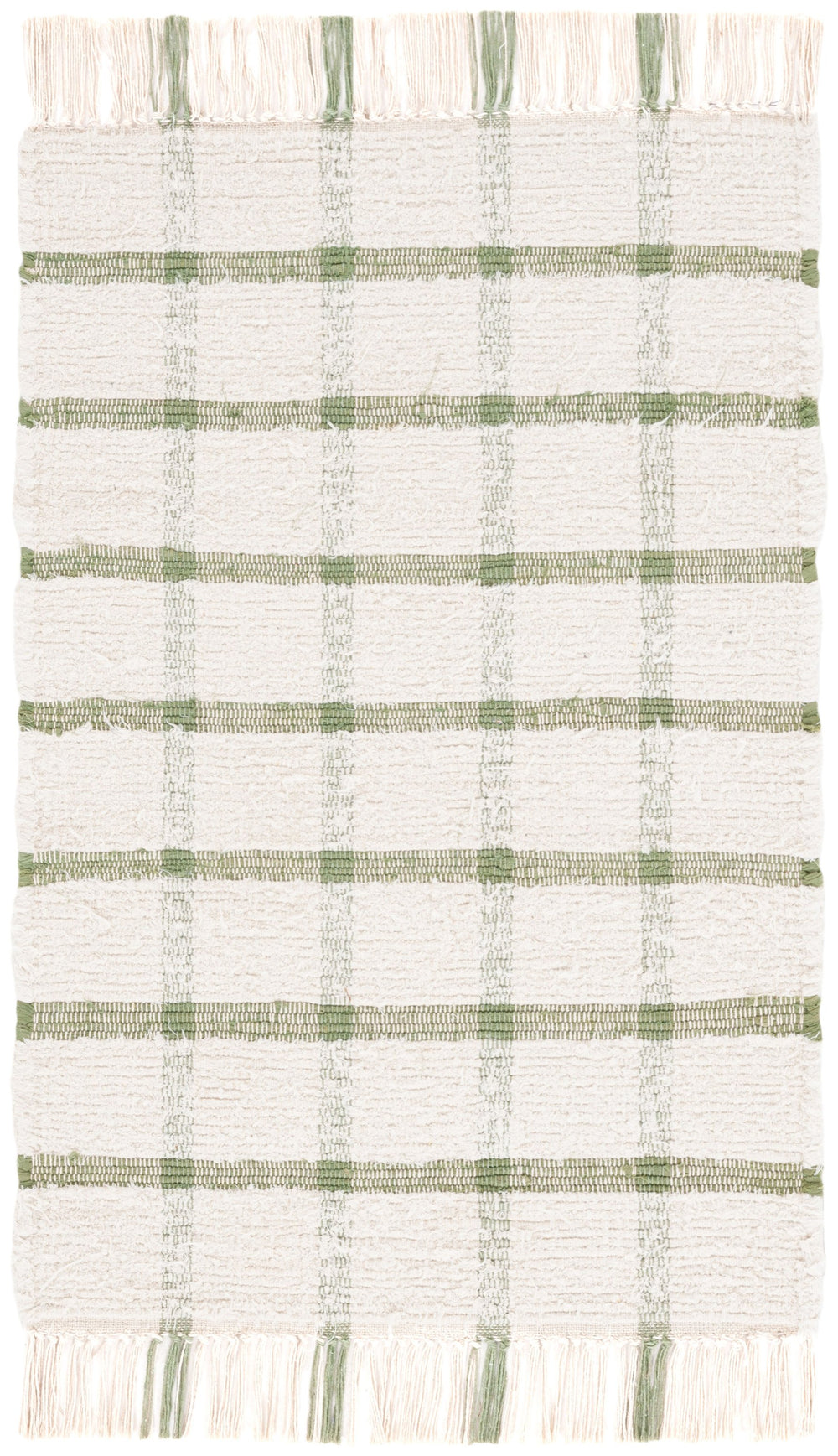 Safavieh Montauk Handwoven Area Rug - Sustainable Indian Craftsmanship For Timeless Elegance And Comfort Ivory ,Green Recycled Cotton Mtk322y-8