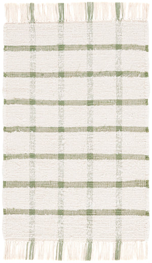 Safavieh Montauk Handwoven Area Rug - Sustainable Indian Craftsmanship For Timeless Elegance And Comfort Ivory ,Green Recycled Cotton Mtk322y-8