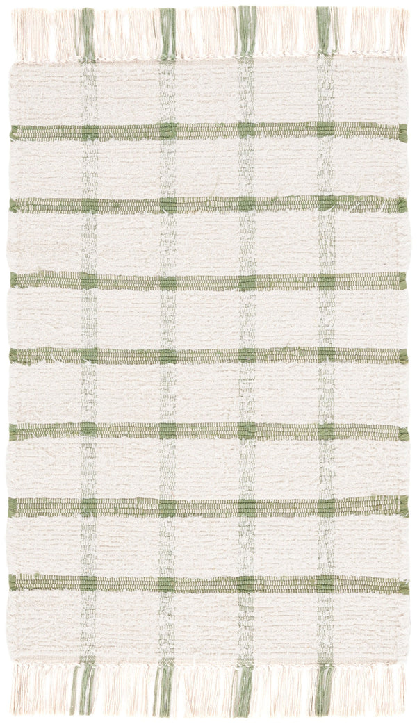 Safavieh Montauk Handwoven Area Rug - Sustainable Indian Craftsmanship For Timeless Elegance And Comfort Ivory ,Green Recycled Cotton Mtk322y-8
