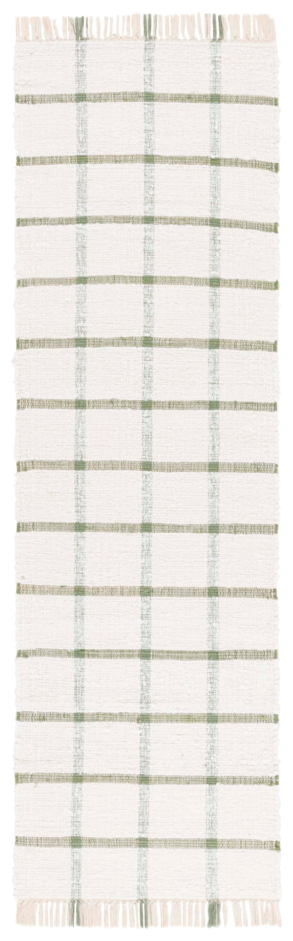 Safavieh Montauk Handwoven Recycled Cotton Rug In Ivory & Green — Low-Profile, Sustainable Accent For Modern Homes 2'-3" x 5'-0" MTK322Y-25