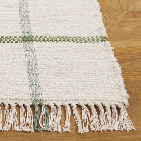 Safavieh Montauk Handwoven Area Rug - Sustainable Indian Craftsmanship For Timeless Elegance And Comfort Ivory ,Green Recycled Cotton Mtk322y-8