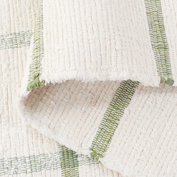 Safavieh Montauk Handwoven Recycled Cotton Rug In Ivory & Green — Low-Profile, Sustainable Accent For Modern Homes 2'-3" x 5'-0" MTK322Y-25