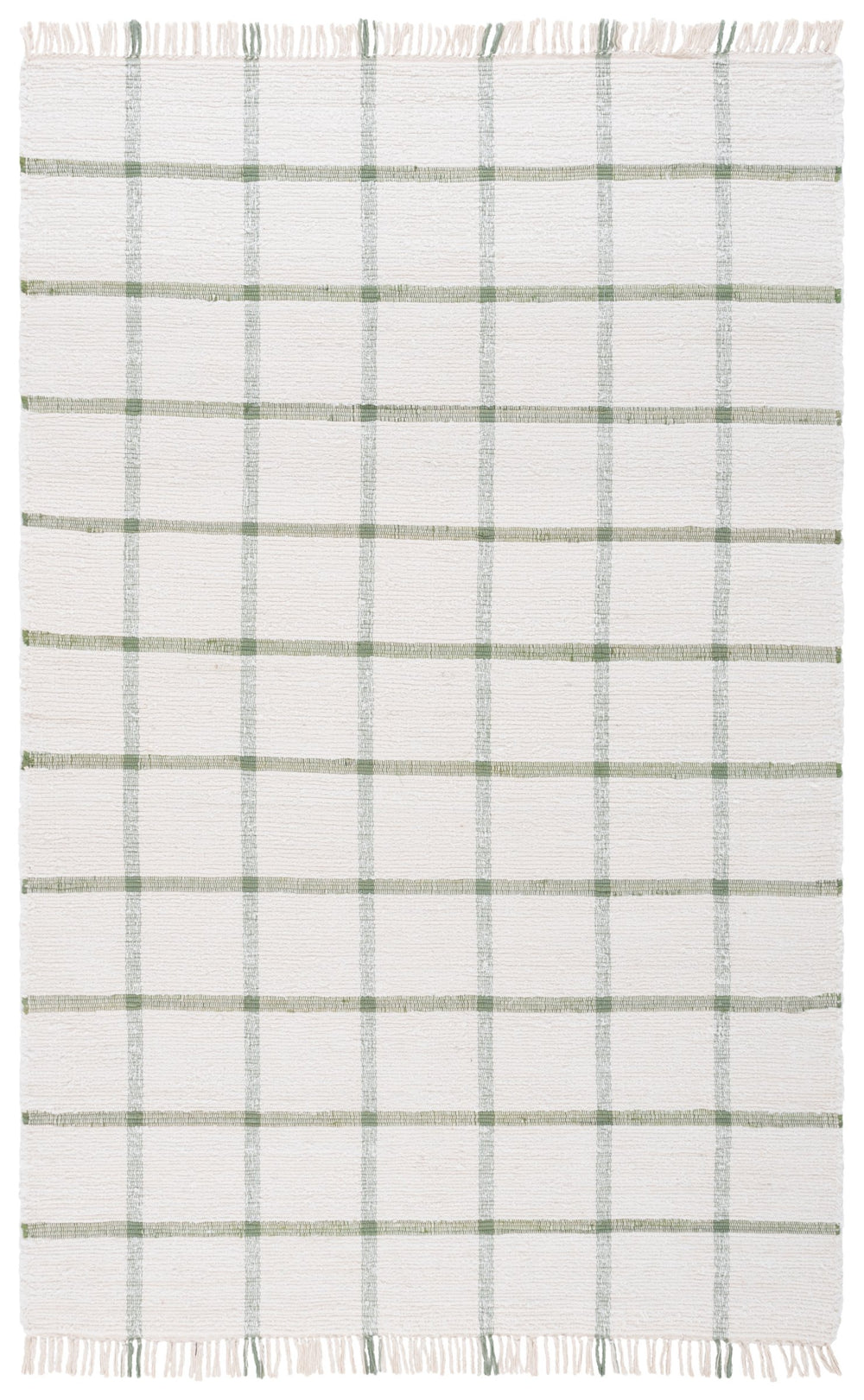 Safavieh Montauk Handwoven Area Rug - Sustainable Indian Craftsmanship For Timeless Elegance And Comfort Ivory ,Green Recycled Cotton Mtk322y-8