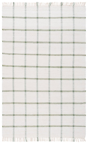 Safavieh Montauk Handwoven Area Rug - Sustainable Indian Craftsmanship For Timeless Elegance And Comfort Ivory ,Green Recycled Cotton Mtk322y-8