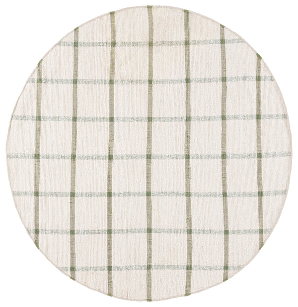 Safavieh Montauk Handwoven Recycled Cotton Rug In Ivory And Soft Green — Eco-Friendly Low-Profile Elegance 9'-0" x 12'-0" MTK322Y-9
