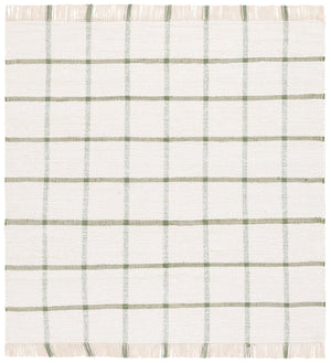 Safavieh Montauk Handwoven Area Rug - Sustainable Indian Craftsmanship For Timeless Elegance And Comfort Ivory ,Green Recycled Cotton Mtk322y-8