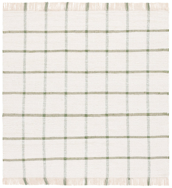 Safavieh Montauk Handwoven Area Rug - Sustainable Indian Craftsmanship For Timeless Elegance And Comfort Ivory ,Green Recycled Cotton Mtk322y-8