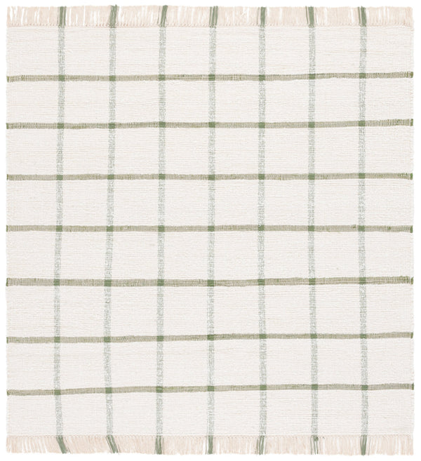 Safavieh Montauk Handwoven Recycled Cotton Rug In Ivory & Green — Low-Profile, Sustainable Accent For Modern Homes 2'-3" x 5'-0" MTK322Y-25