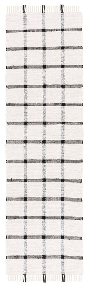 Safavieh Montauk Handwoven Area Rug - Sustainable Indian Craftsmanship For Timeless Elegance And Comfort Ivory ,Black Recycled Cotton Mtk322z-28