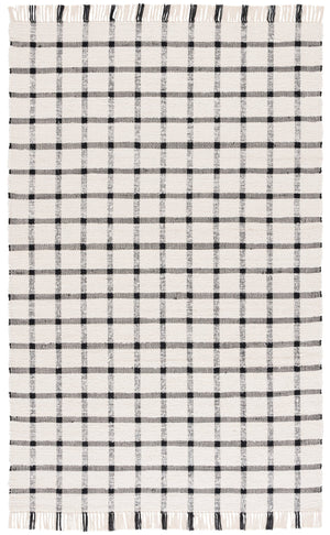 Safavieh Montauk Handwoven Area Rug - Sustainable Indian Craftsmanship For Timeless Elegance And Comfort Ivory ,Black Recycled Cotton Mtk322z-28