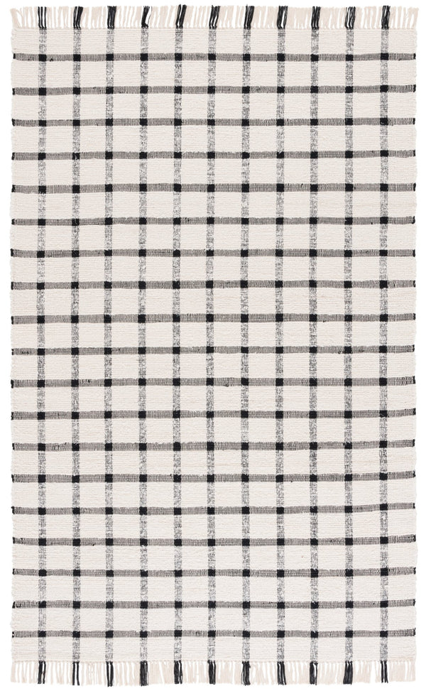 Safavieh Montauk Handwoven Area Rug - Sustainable Indian Craftsmanship For Timeless Elegance And Comfort Ivory ,Black Recycled Cotton Mtk322z-28